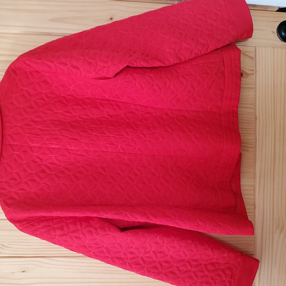 Requirements Red Quilted Jacket - Picture 4 of 4